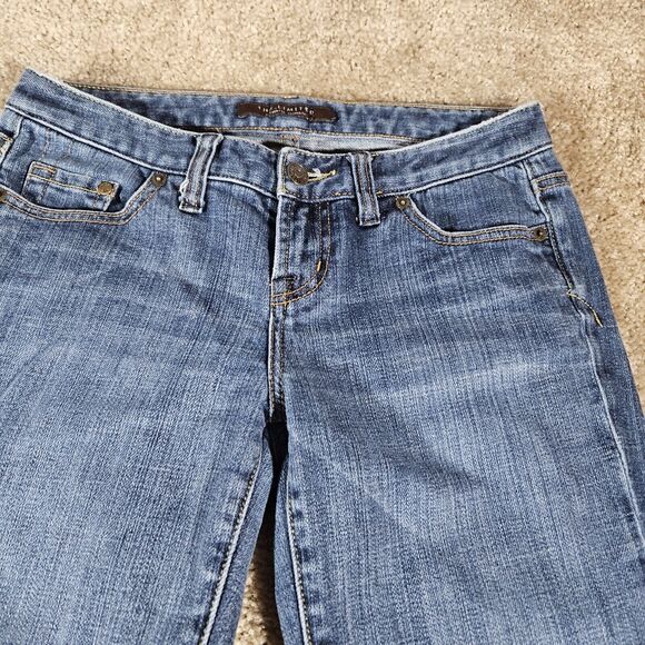 The Limited Womens Jeans 2 Long Blue Hemmed Straight Denim - Picture 2 of 10